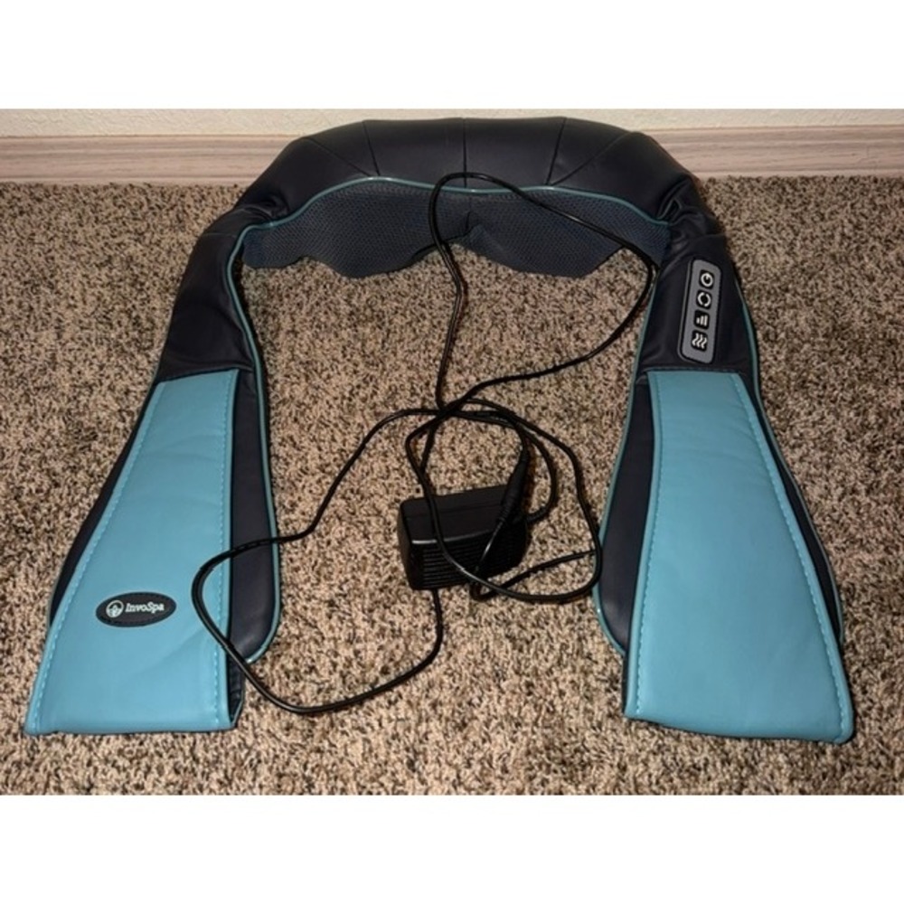 InvoSpa Shiatsu Back Neck and Shoulder Massager with Heat Deep Tissue Kneading